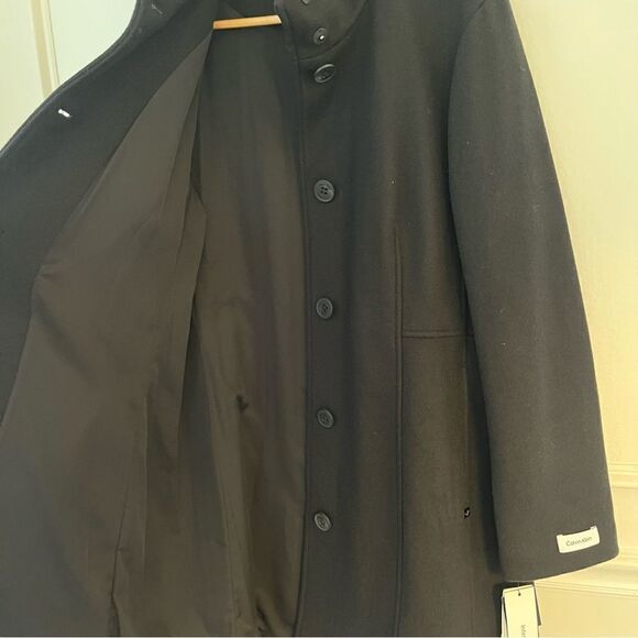 Calvin Klein Womens Wool Blend Peacoat with Button Front, XL, NWT - Picture 6 of 9